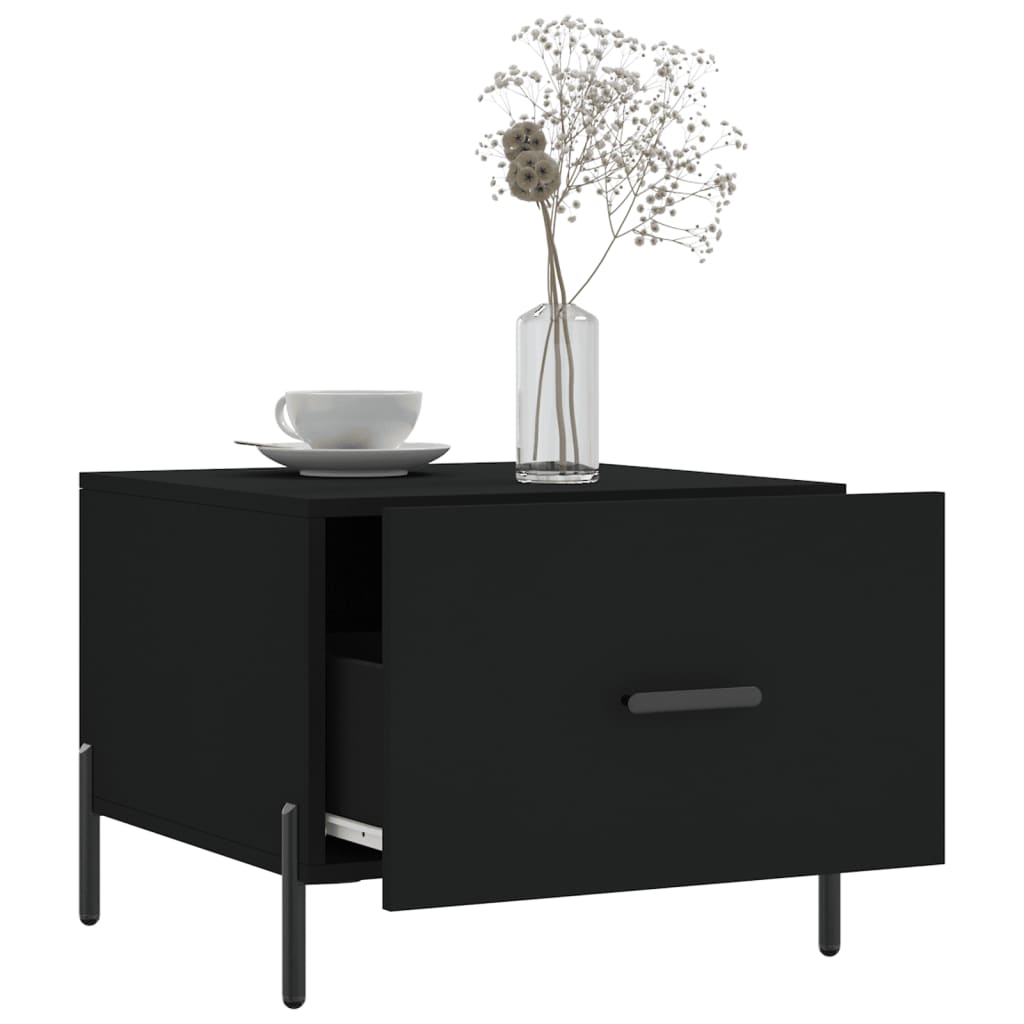 Coffee Tables 2 pcs Black 50x50x40 cm Engineered Wood