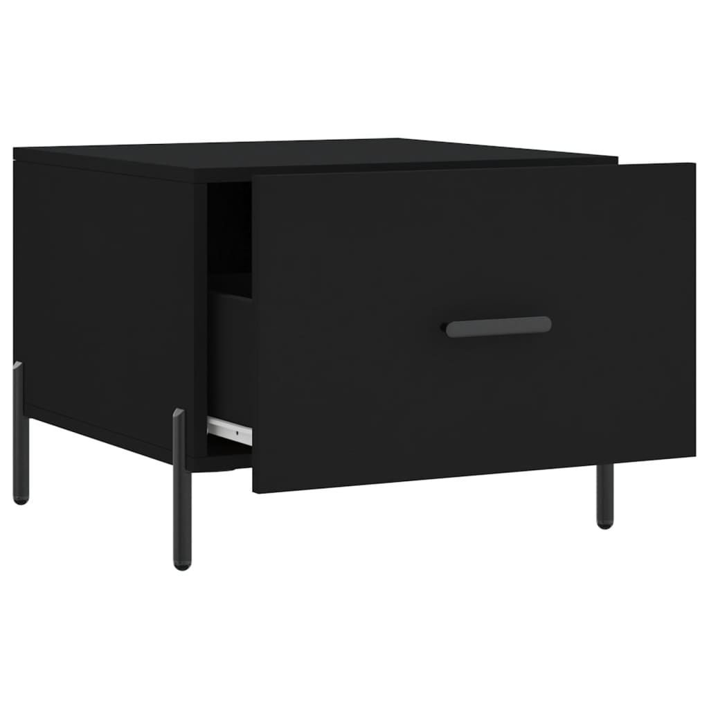 Coffee Tables 2 pcs Black 50x50x40 cm Engineered Wood