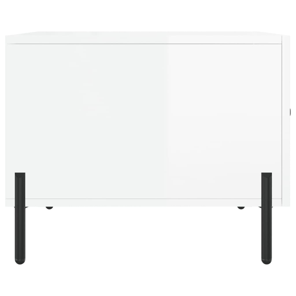 Coffee Tables 2pcs High Gloss White 50x50x40 cm Engineered Wood