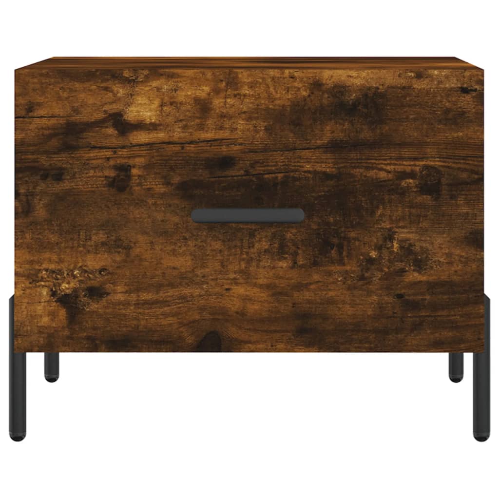Coffee Table Smoked Oak 50x50x40 cm Engineered Wood