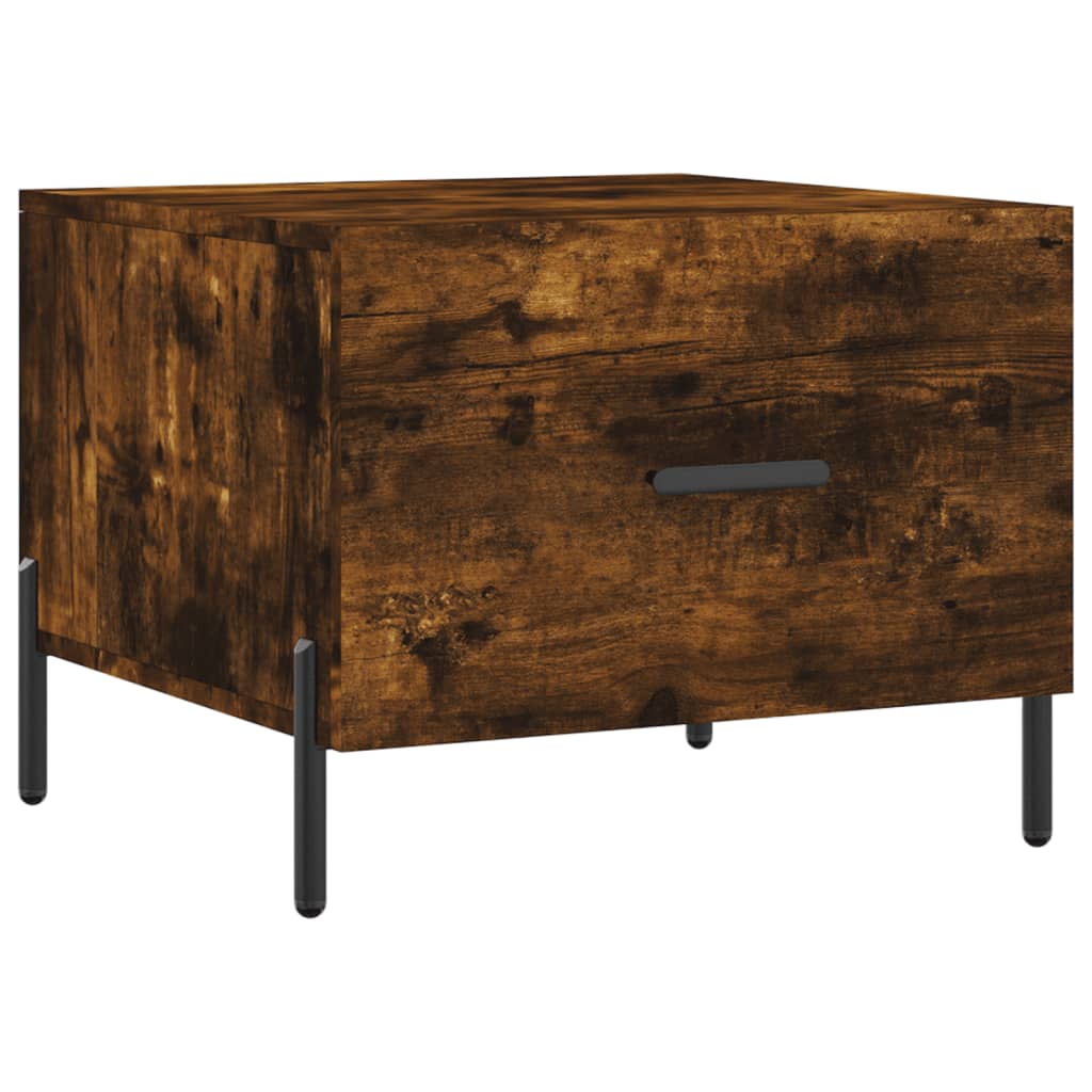 Coffee Tables 2 pcs Smoked Oak 50x50x40 cm Engineered Wood
