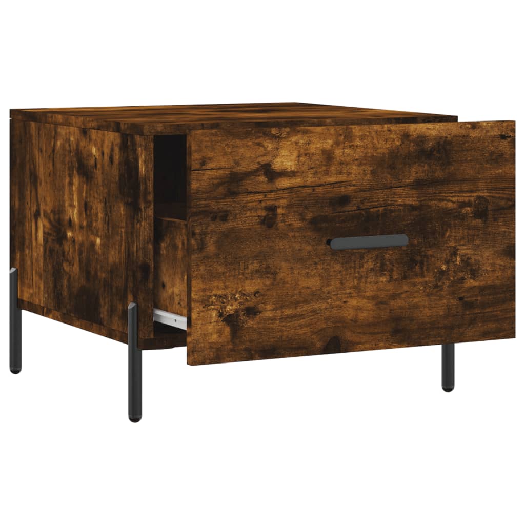 Coffee Tables 2 pcs Smoked Oak 50x50x40 cm Engineered Wood