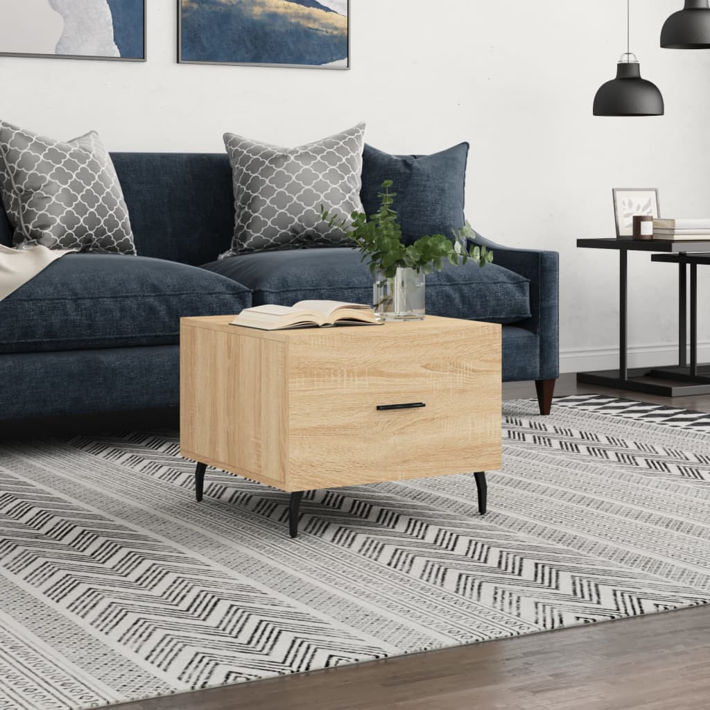Coffee Table Sonoma Oak 50x50x40 cm Engineered Wood