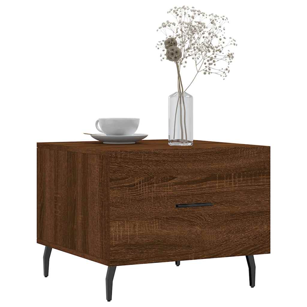 Coffee Table Brown Oak 50x50x40 cm Engineered Wood