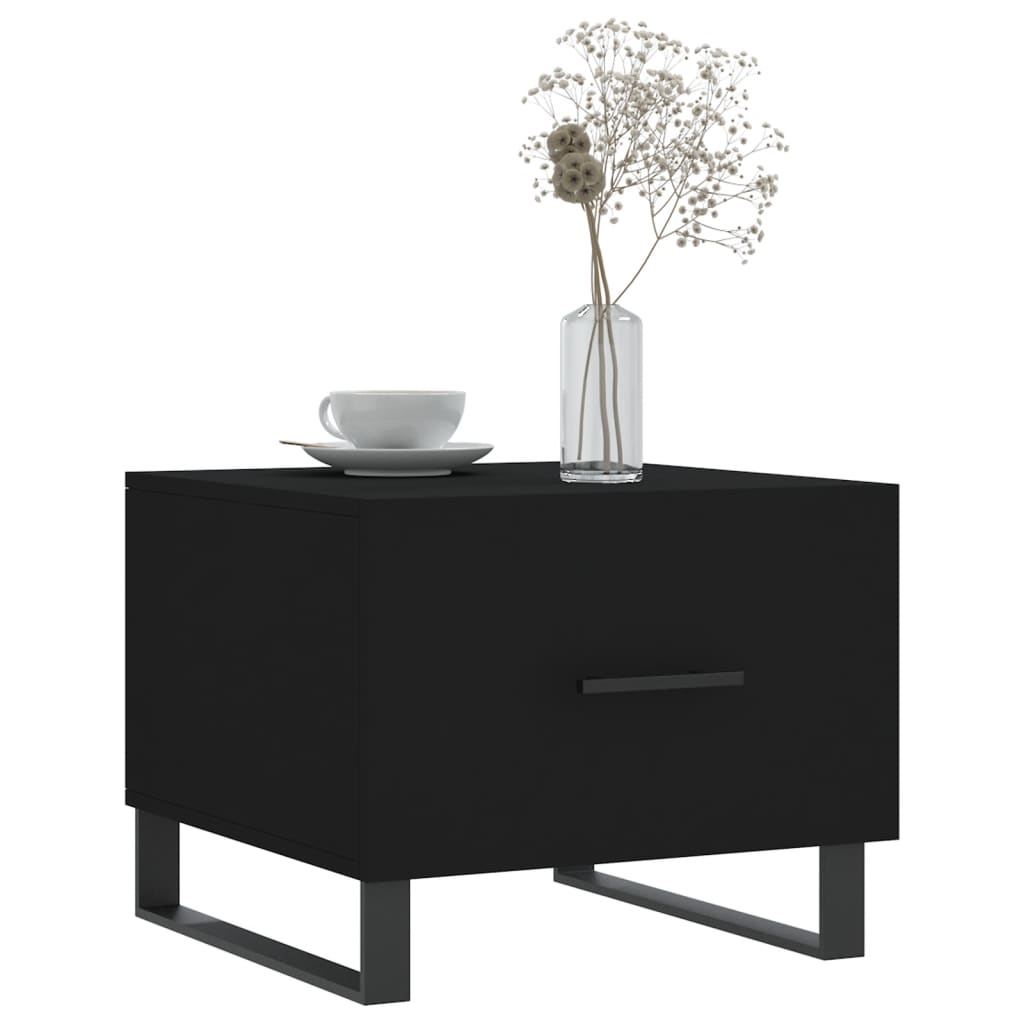 Coffee Tables 2 pcs Black 50x50x40 cm Engineered Wood