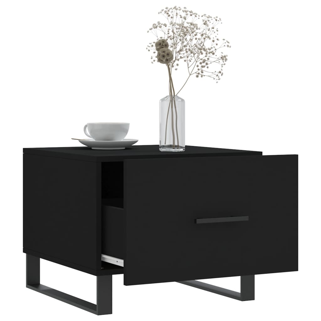 Coffee Tables 2 pcs Black 50x50x40 cm Engineered Wood