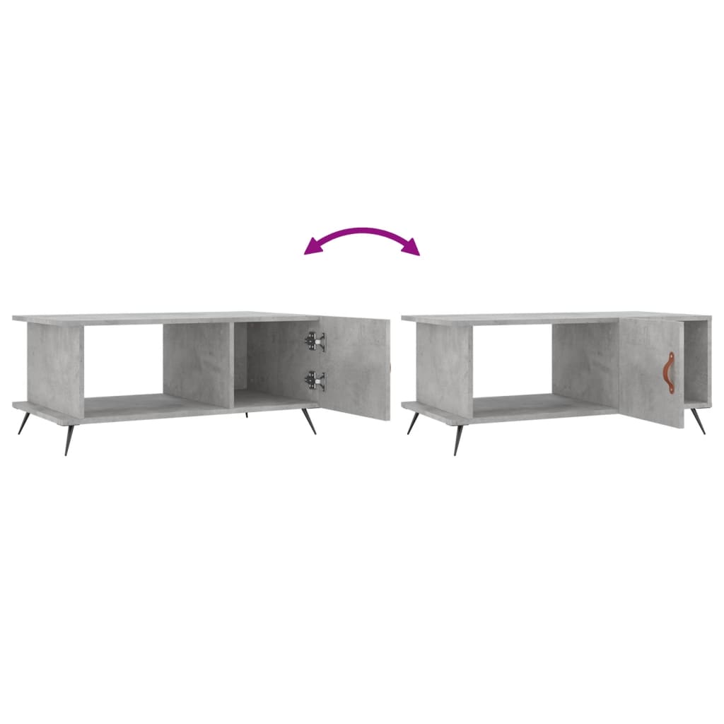 Coffee Table Concrete Grey 90x50x40 cm Engineered Wood