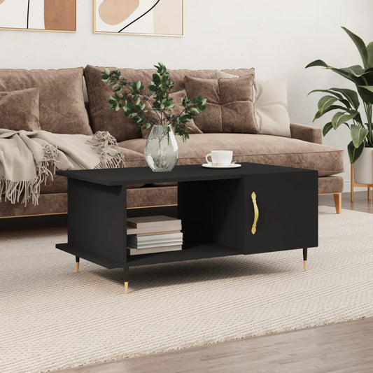Coffee Table Black 90x50x40 cm Engineered Wood