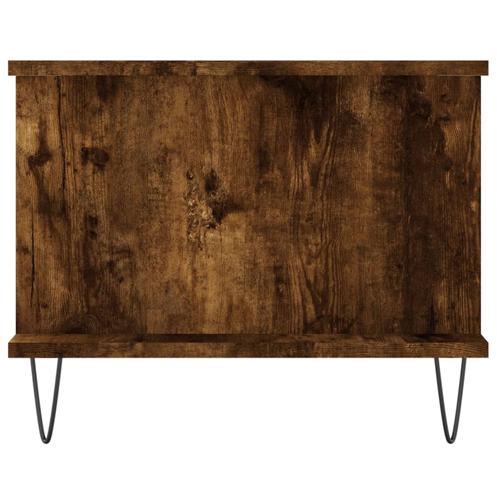 Coffee Table Smoked Oak 90x50x40 cm Engineered Wood