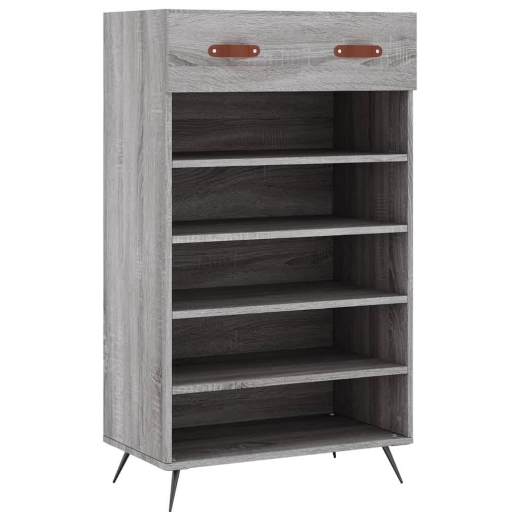 vidaXL Shoe Cabinet Grey Sonoma 60x35x105 cm Engineered Wood