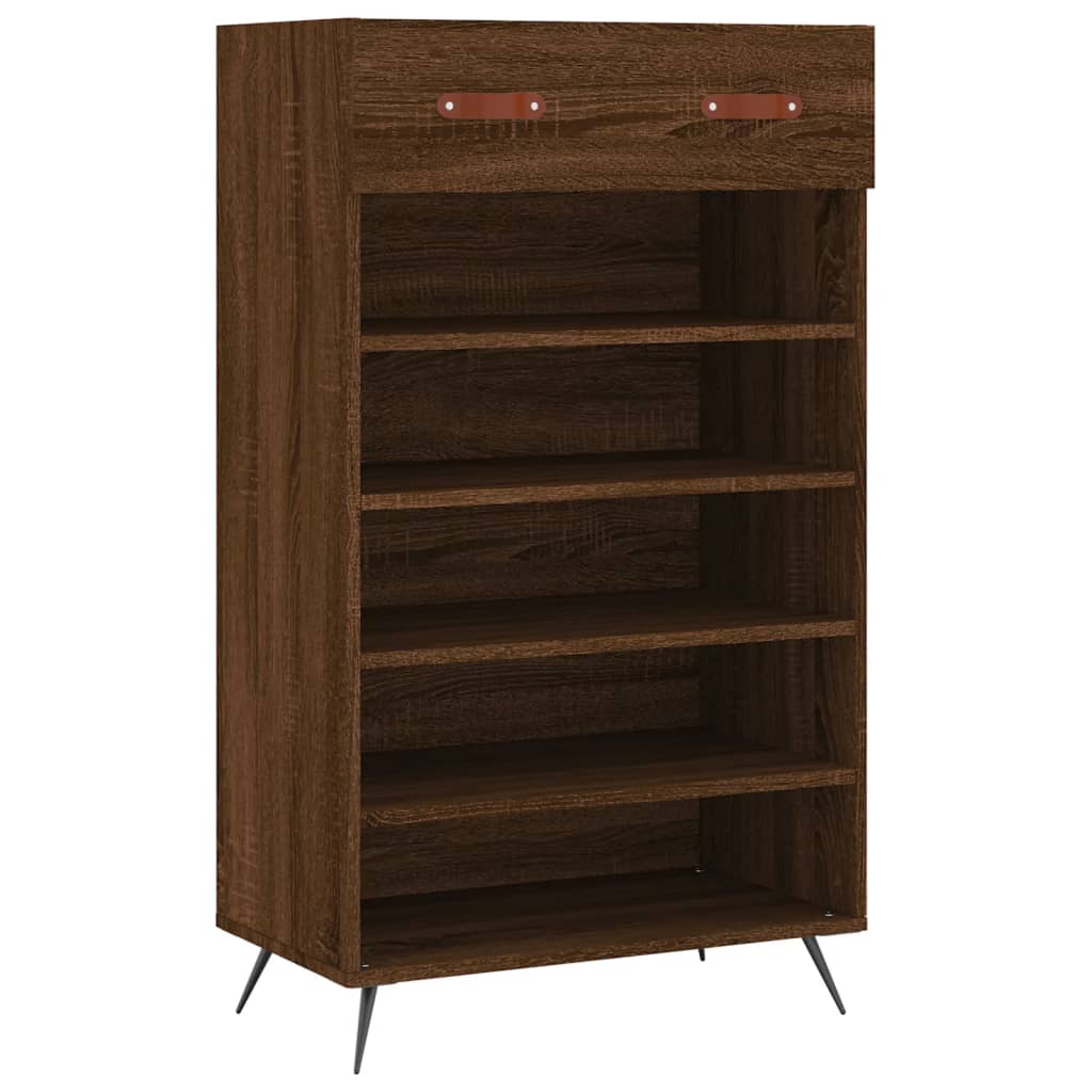 vidaXL Shoe Cabinet Brown Oak 60x35x105 cm Engineered Wood