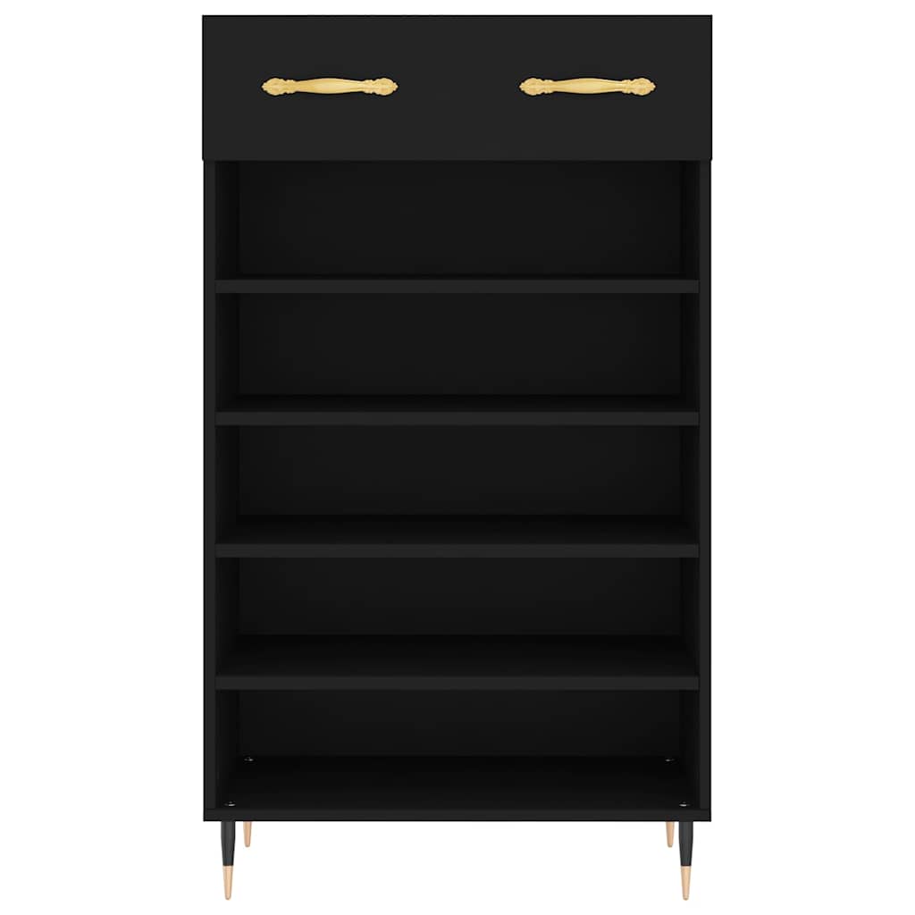 Shoe Cabinet Black 60x35x105 cm Engineered Wood