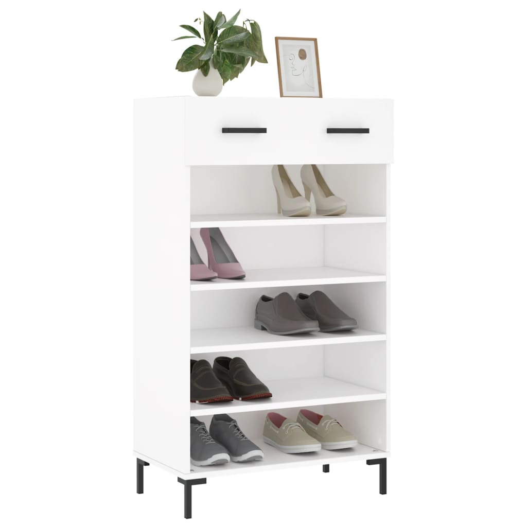 vidaXL Shoe Cabinet White 60x35x105 cm Engineered Wood