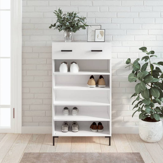 vidaXL Shoe Cabinet White 60x35x105 cm Engineered Wood