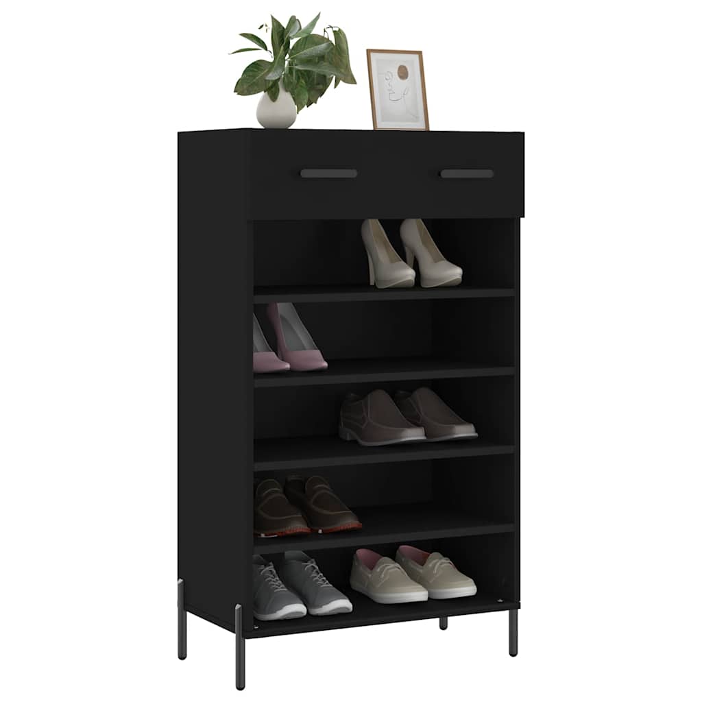 Shoe Cabinet | Black | Engineered wood, iron, zinc alloy | Medium