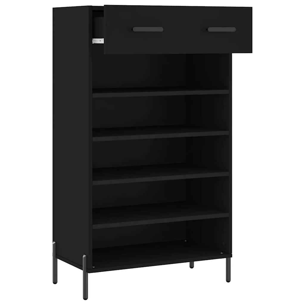 Shoe Cabinet | Black | Engineered wood, iron, zinc alloy | Medium