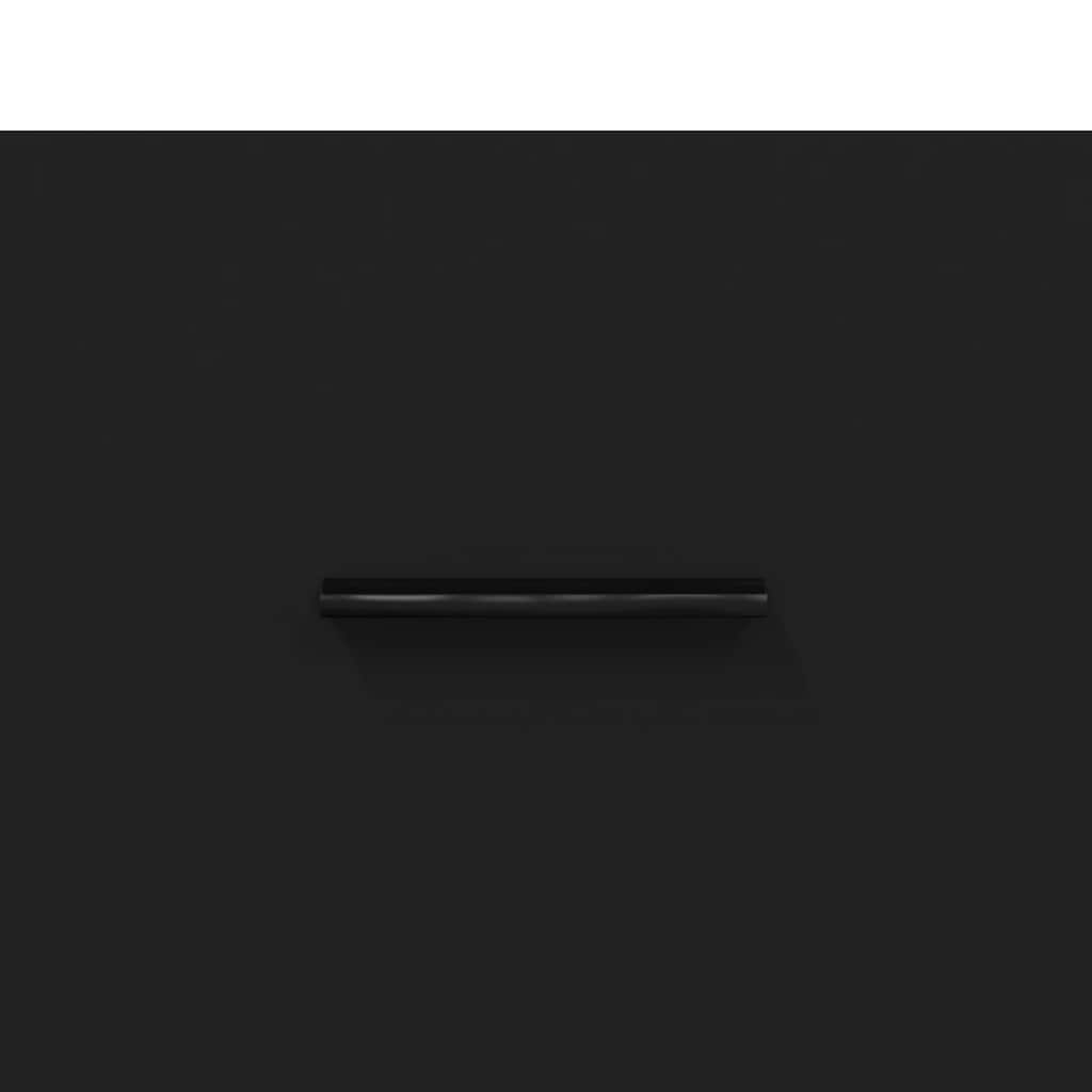 Shoe Cabinet | Black | Engineered wood, iron, aluminium | 60x35x105 cm