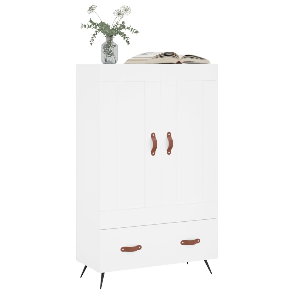 Highboard White 69.5x31x115 cm Engineered Wood