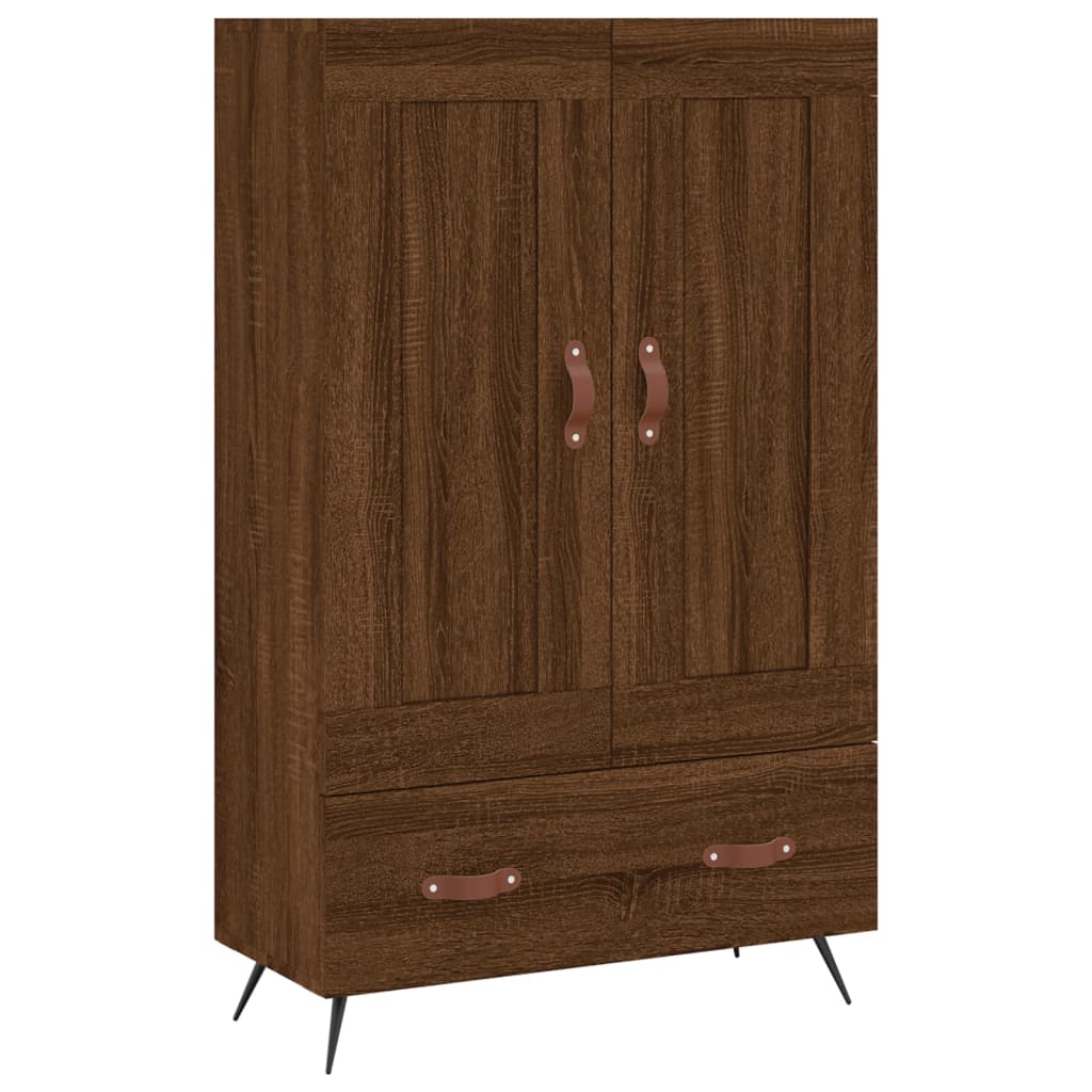 Highboard Brown Oak 69.5x31x115 cm Engineered Wood
