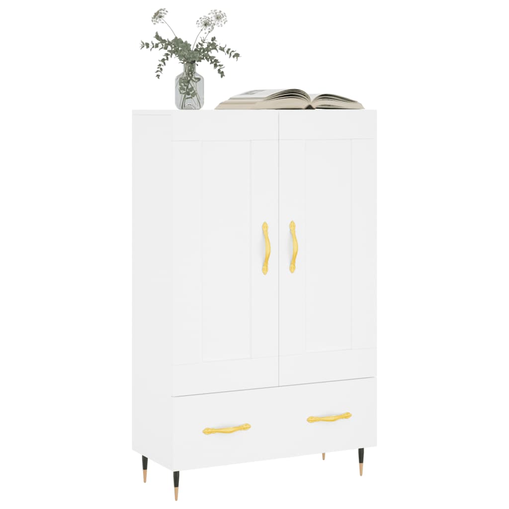 Highboard White 69.5x31x115 cm Engineered Wood