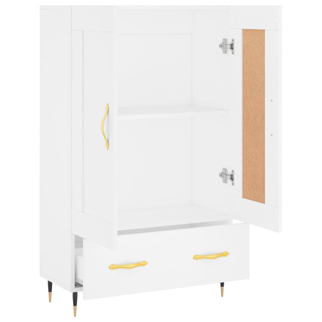 Highboard White 69.5x31x115 cm Engineered Wood