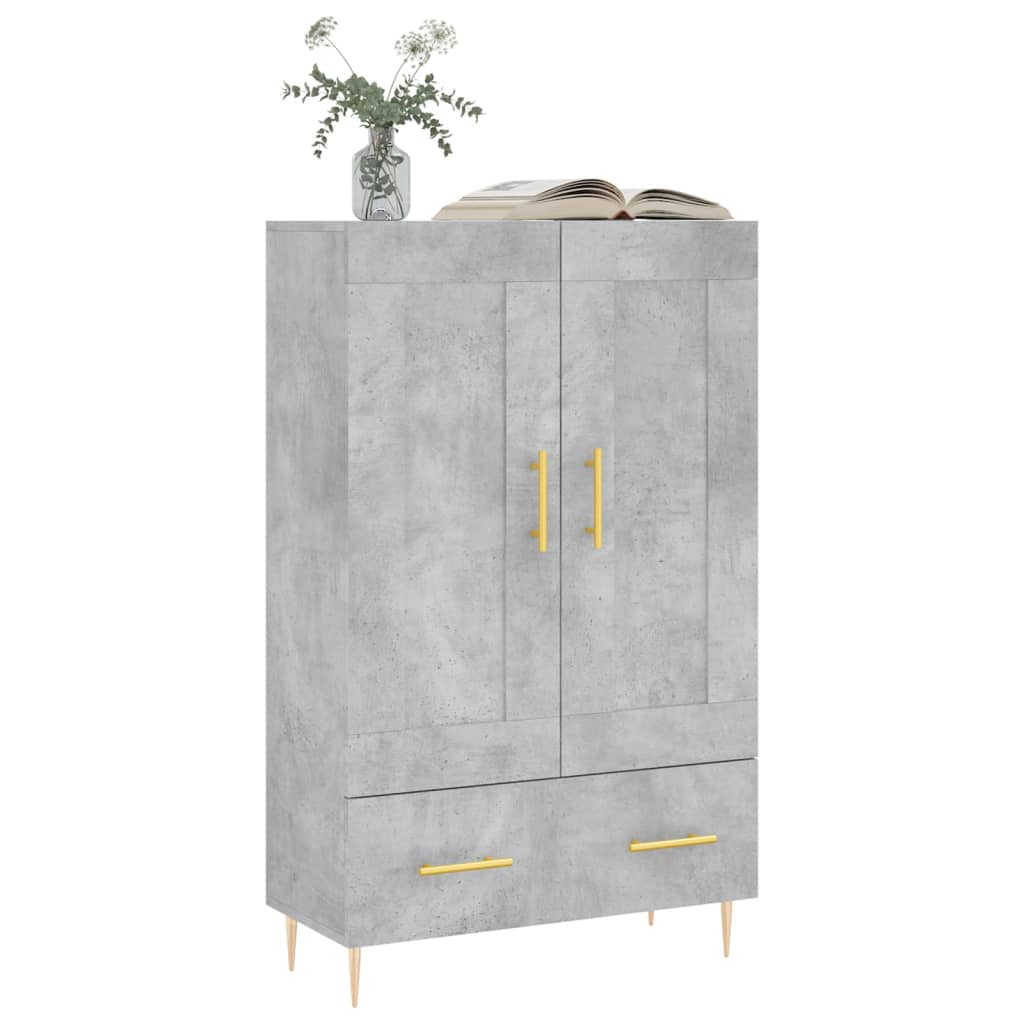 Highboard Concrete Grey 69.5x31x115 cm Engineered Wood