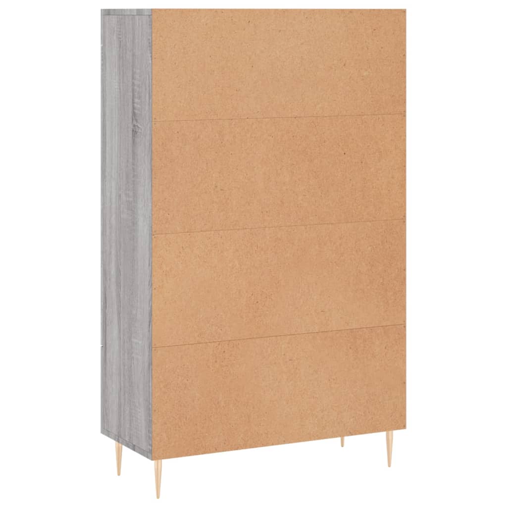 Highboard Grey Sonoma 69.5x31x115 cm Engineered Wood
