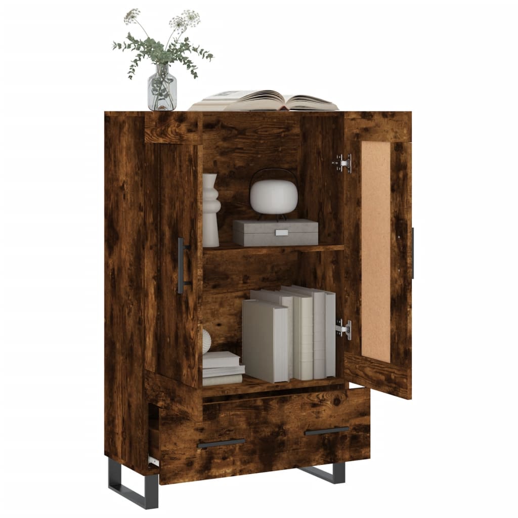 Highboard Smoked Oak 69,5x31x115 cm Engineered Wood