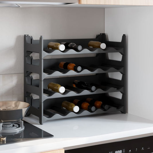 vidaXL Wine Rack for 24 Bottles PP Stackable