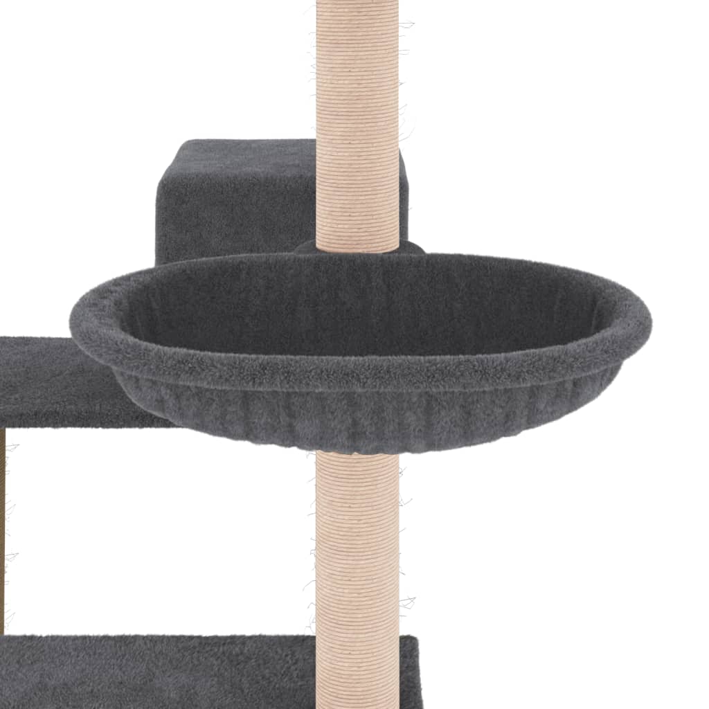 Cat Tree with Sisal Scratching Posts Dark Grey 82.5 cm