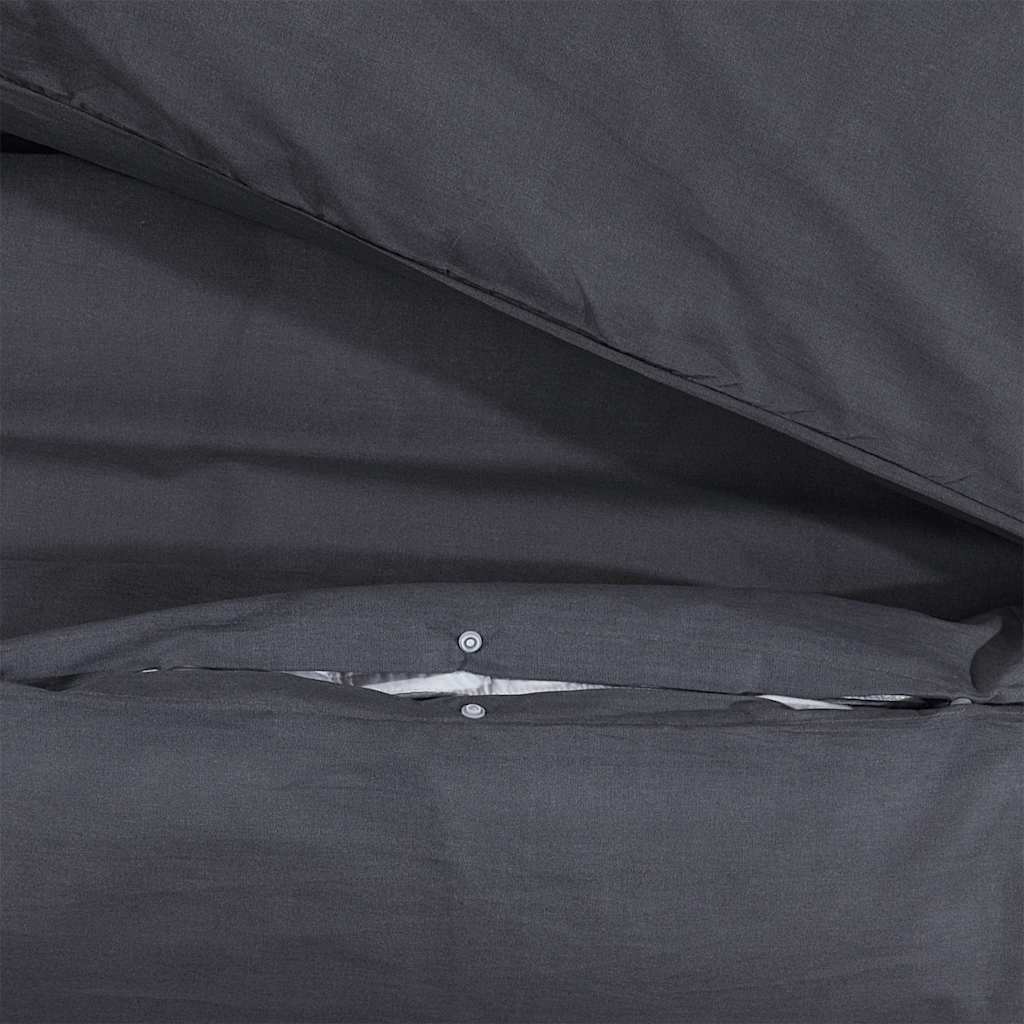 Duvet Cover Set Black 140x200 cm Cotton
