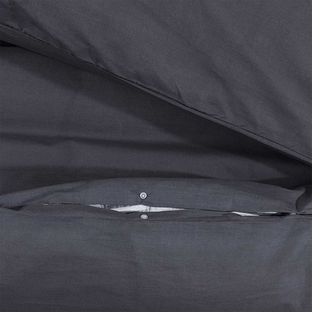 Duvet Cover Set Black 140x200 cm Cotton