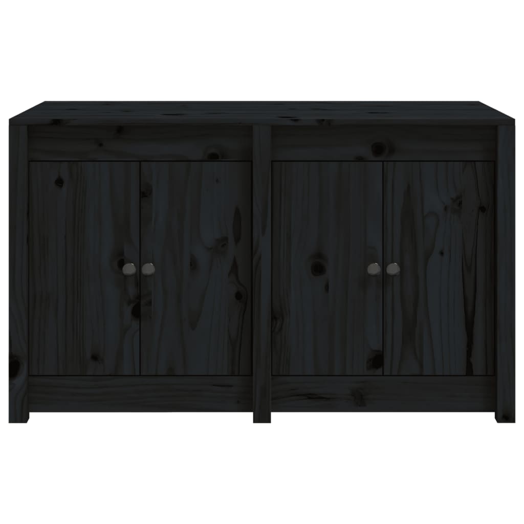 vidaXL Outdoor Kitchen Cabinet Black 106x55x64 cm Solid Wood Pine