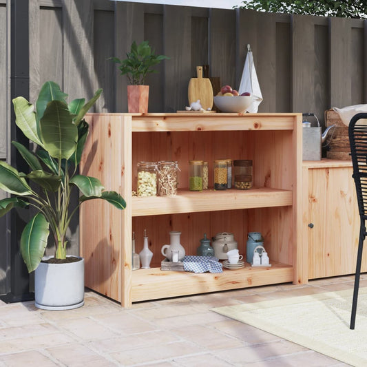 vidaXL Outdoor Kitchen Cabinet 106x55x92 cm Solid Wood Pine