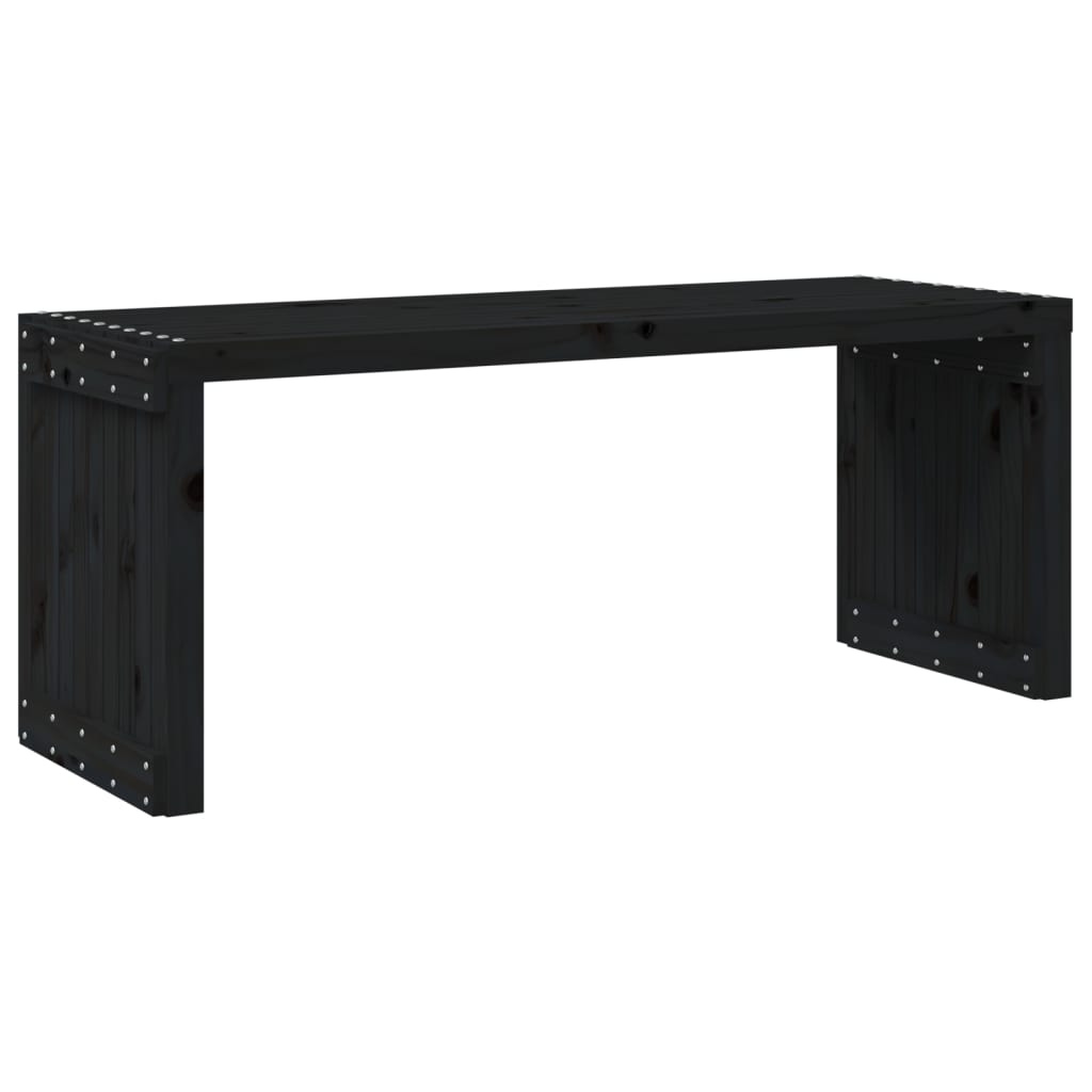 Garden Bench | Black | Solid pine wood | Large | Extendable