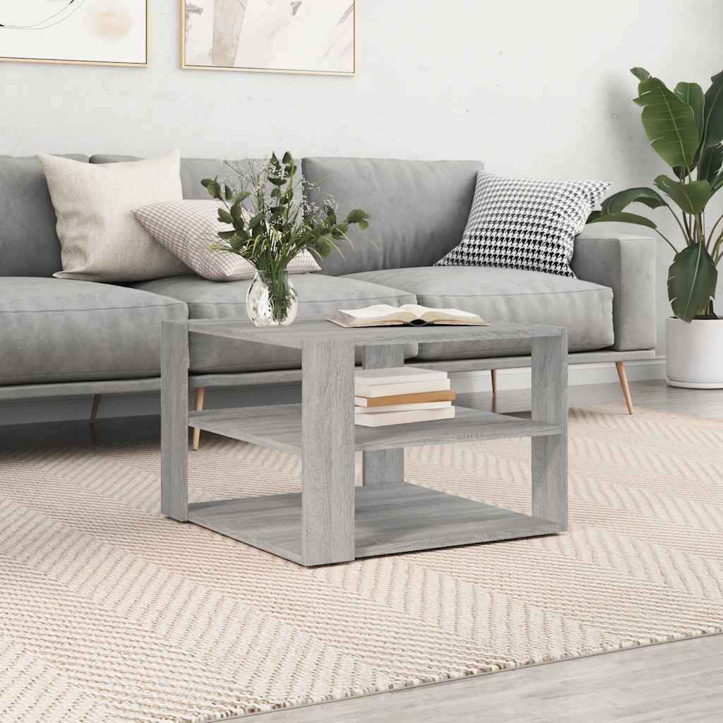 Coffee Table Grey Sonoma 58x58x40 cm Engineered Wood