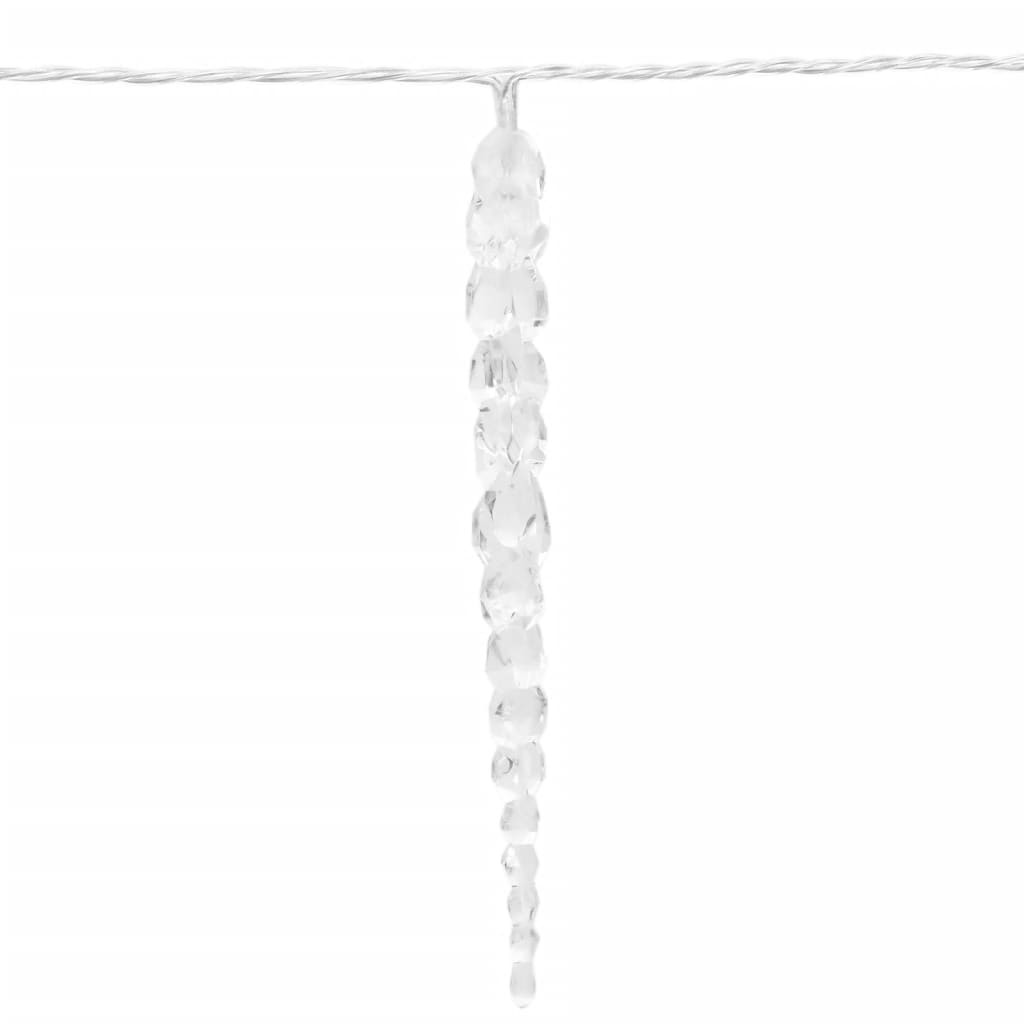 vidaXL Christmas Icicle Light 100 LEDs Warm White 10 m Acrylic PVC