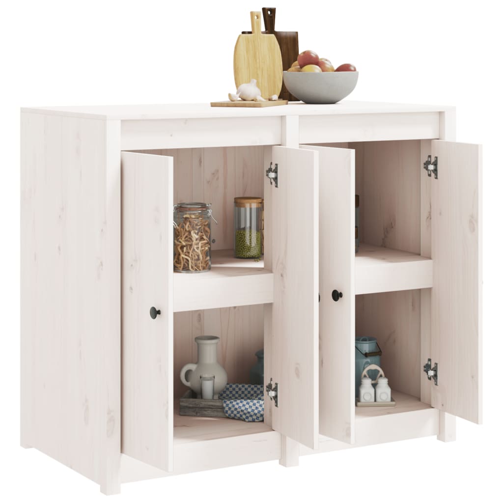 vidaXL Outdoor Kitchen Cabinet White Solid Wood Pine