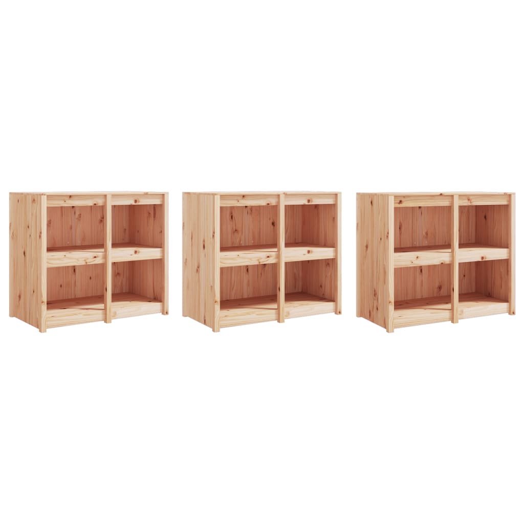 Outdoor Kitchen Cabinets MEPPEL 3 pcs Solid Wood Pine