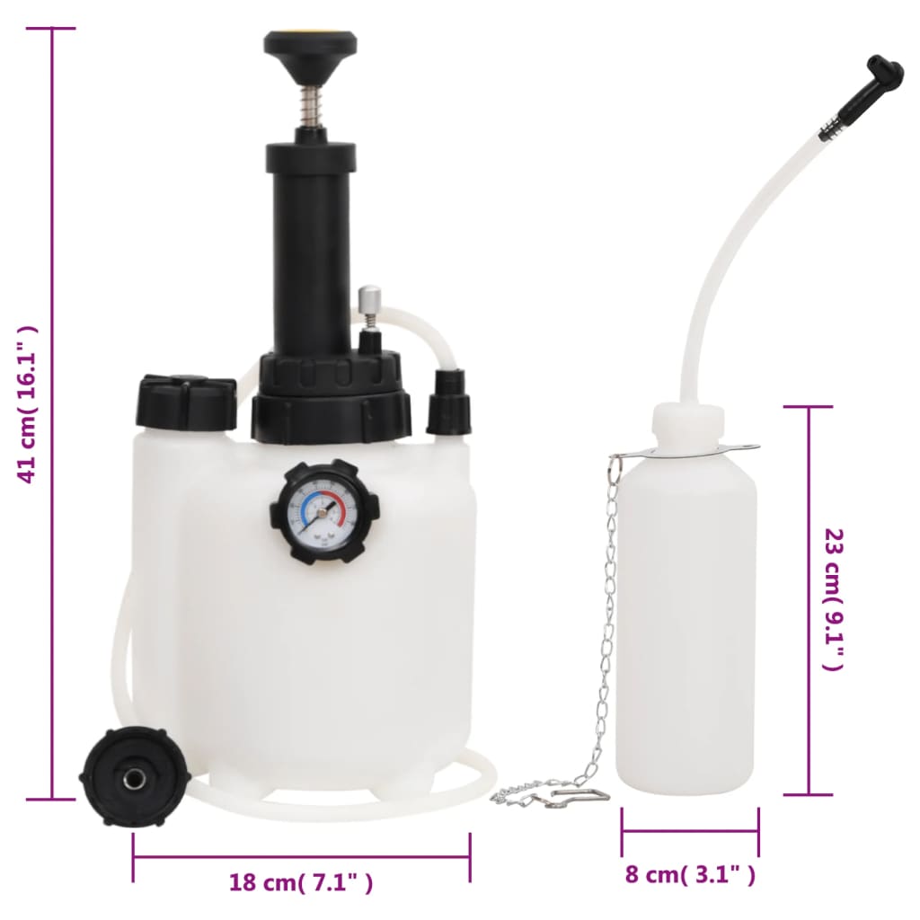 vidaXL Brake Bleeder White and Black 3 L