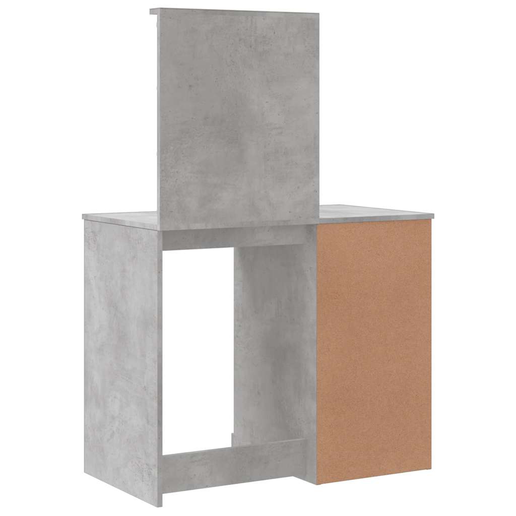 Dressing Table with LED Lights Concrete Grey 90x42x132,5 cm