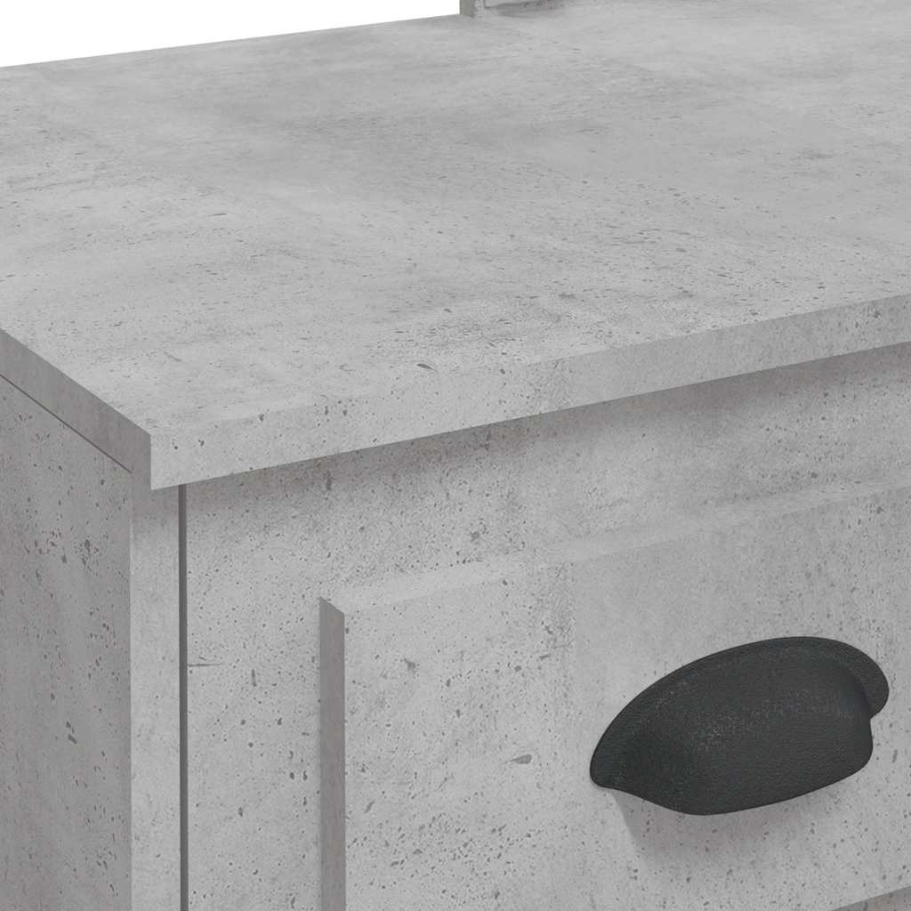 Dressing Table with LED Lights Concrete Grey 90x42x132,5 cm