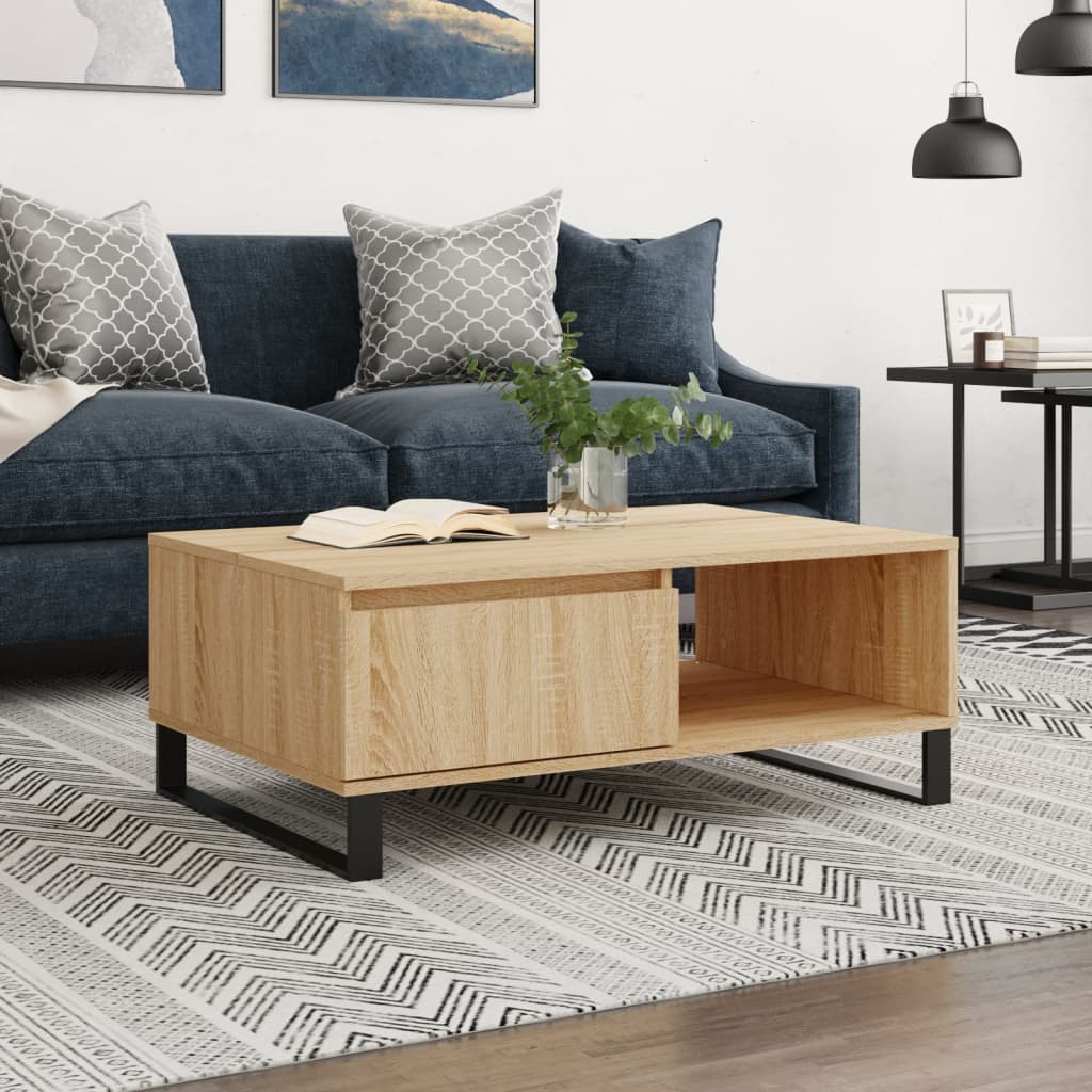 Coffee Table Sonoma Oak 90x60x35 cm Engineered Wood