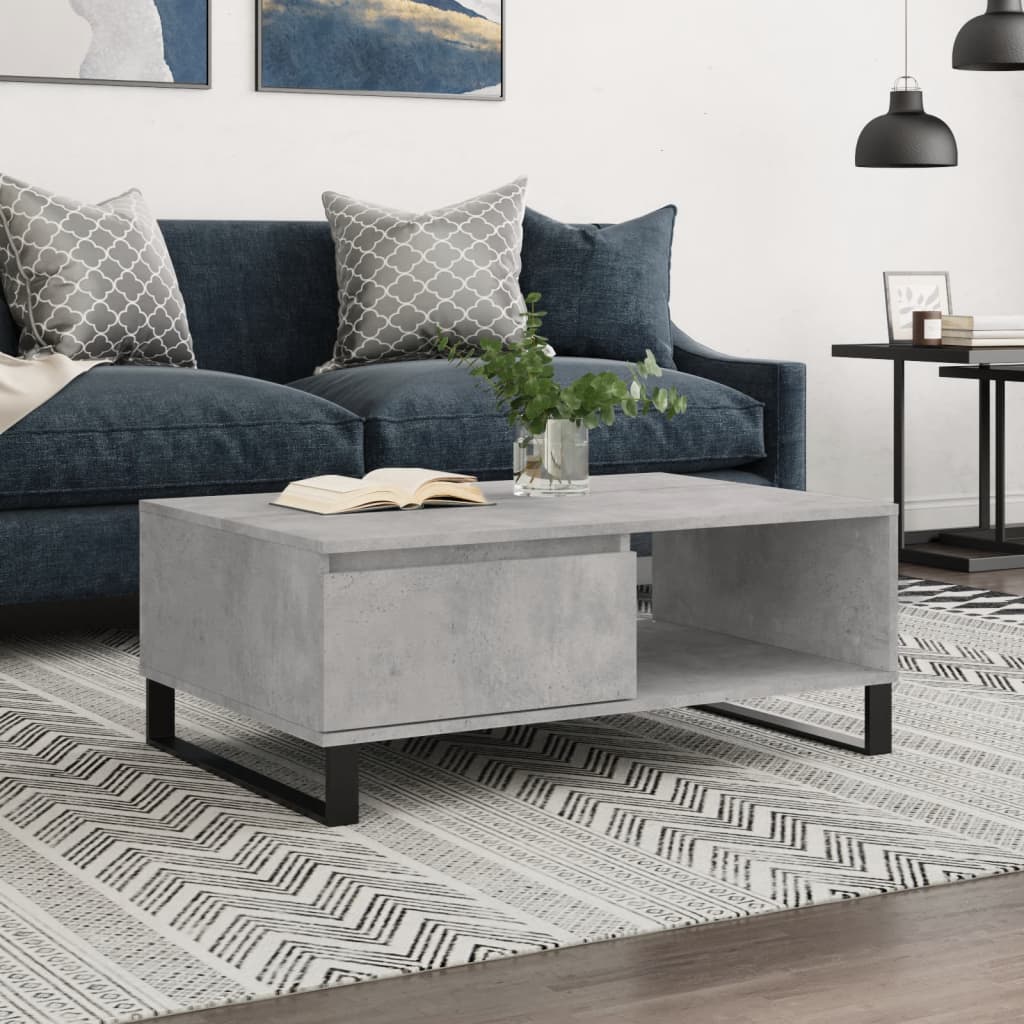 Coffee Table Concrete Grey 90x60x35 cm Engineered Wood