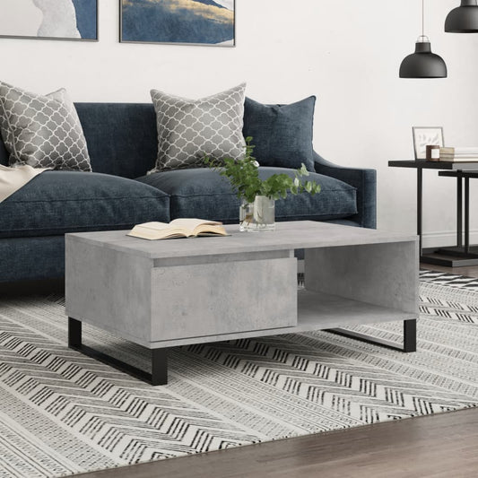 Coffee Table Concrete Grey 90x60x35 cm Engineered Wood