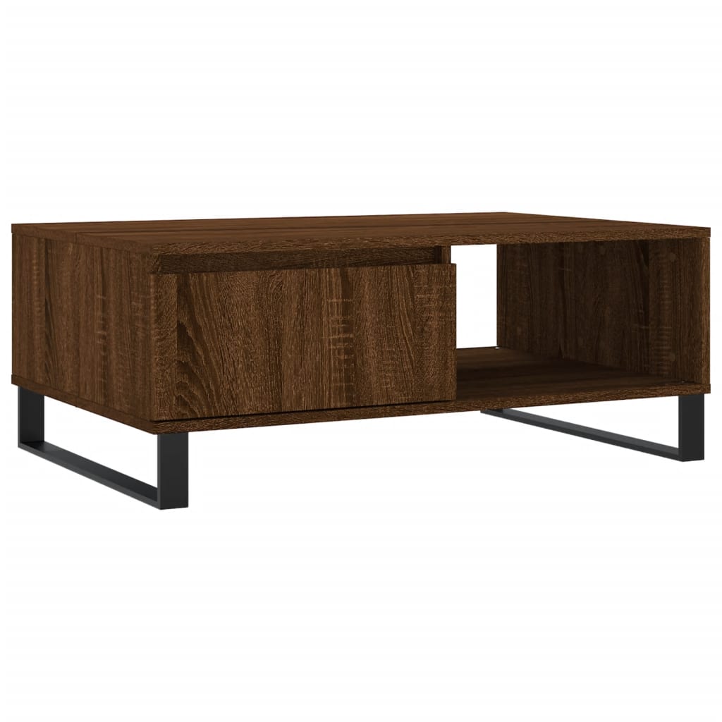 Coffee Table Brown Oak 90x60x35 cm Engineered Wood