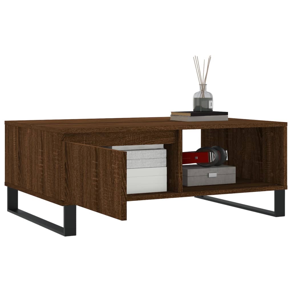 Coffee Table Brown Oak 90x60x35 cm Engineered Wood
