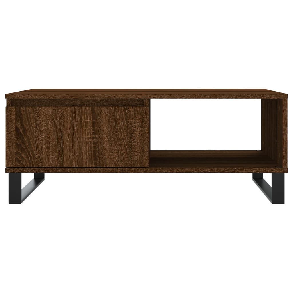Coffee Table Brown Oak 90x60x35 cm Engineered Wood