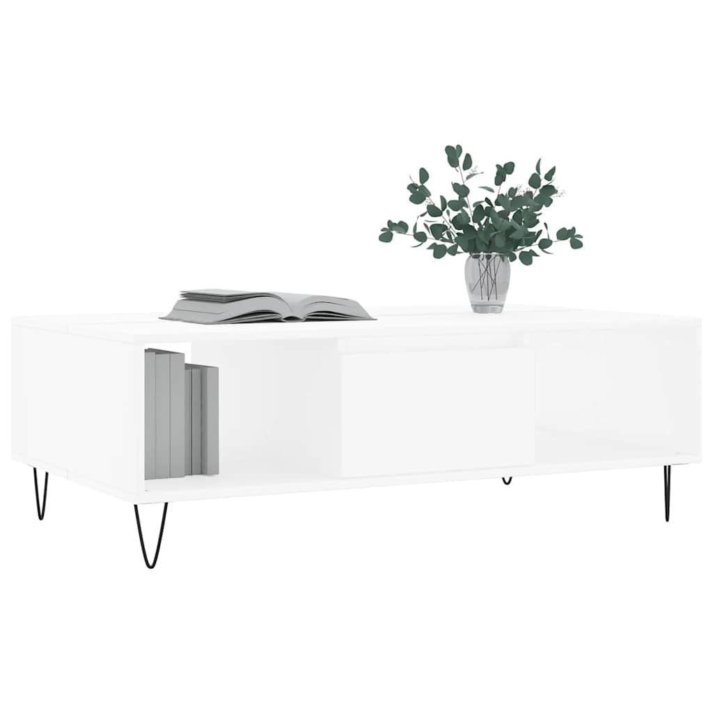 Coffee Table White 104x60x35 cm Engineered Wood