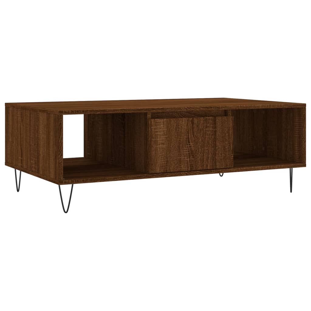 Coffee Table Brown Oak 104x60x35 cm Engineered Wood